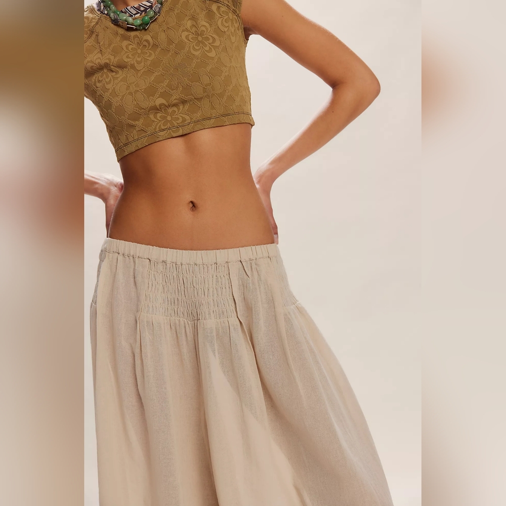 FREE PEOPLE Rising Sun Pants NWT Oatmeal - Picture 4 of 7